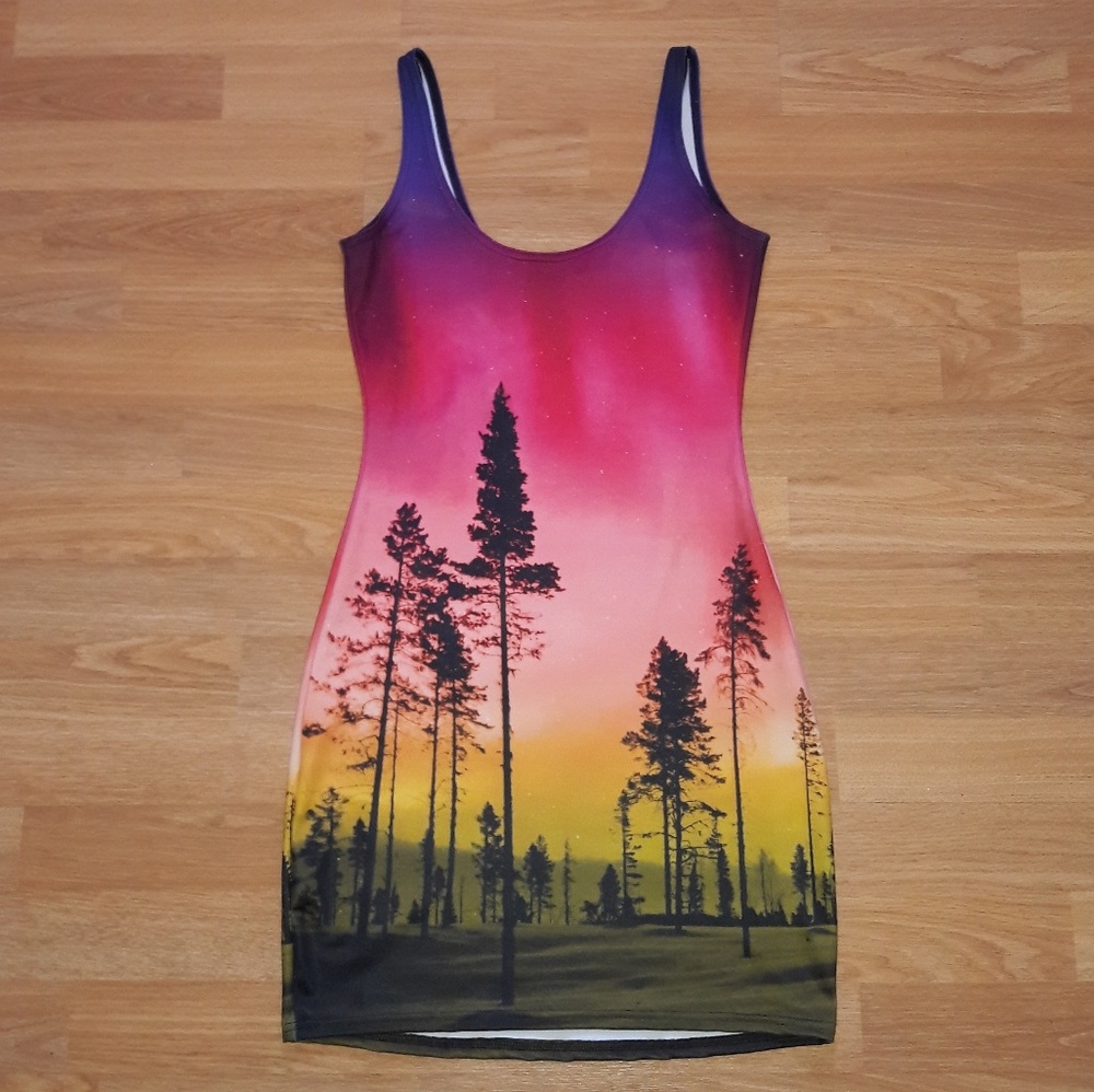 Black Milk Aurora Skye Orange dress size S